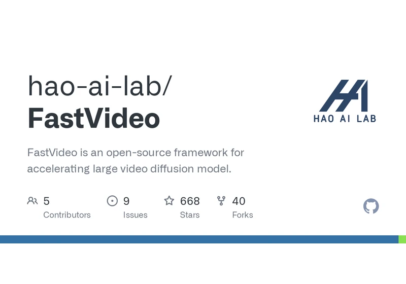 FastVideo: a lightweight framework for accelerating large video diffusion models