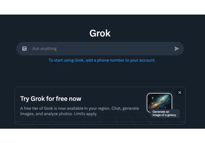 Grok is now free for all X users