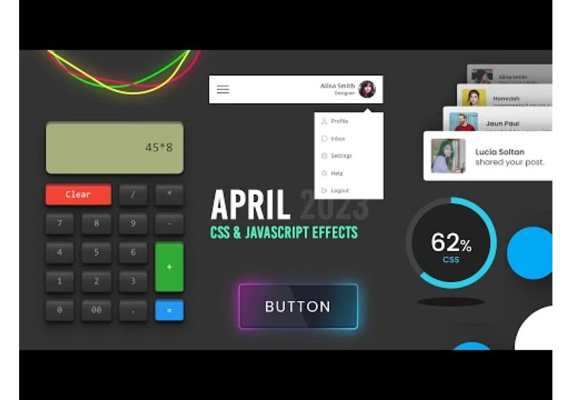 Best CSS Javascript Animation & Hover Effects | April 2023