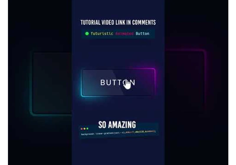 Futuristic CSS Animated Button #shorts