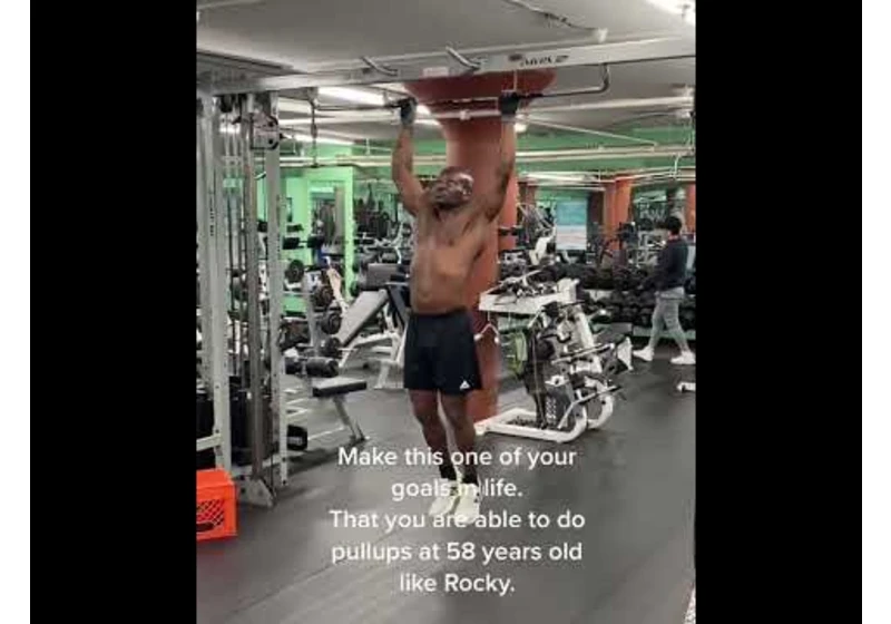 Make this one of your goals - Being able to do pull ups at 58 years old like Rocky