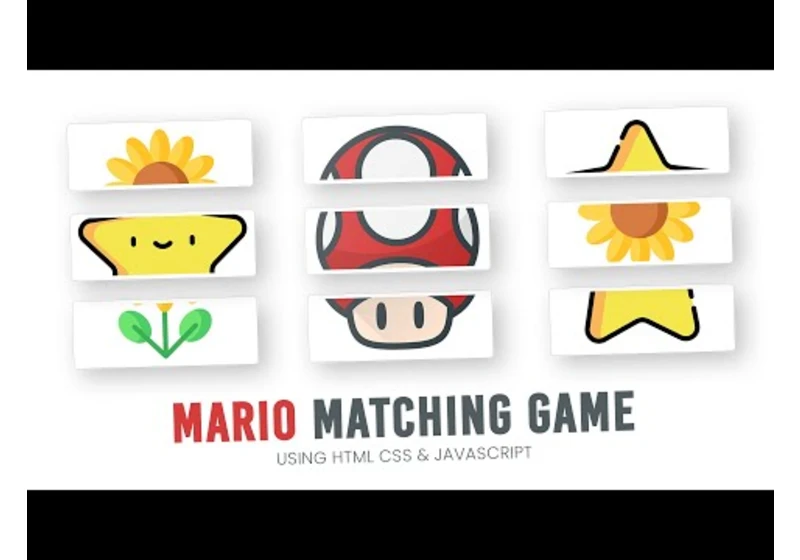 Mario Matching Game | JavaScript Game Tutorial | Html CSS & Javascript Game Development Project