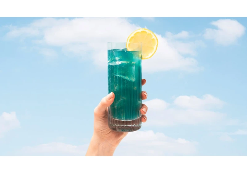 Why is this soda bright blue? Algae