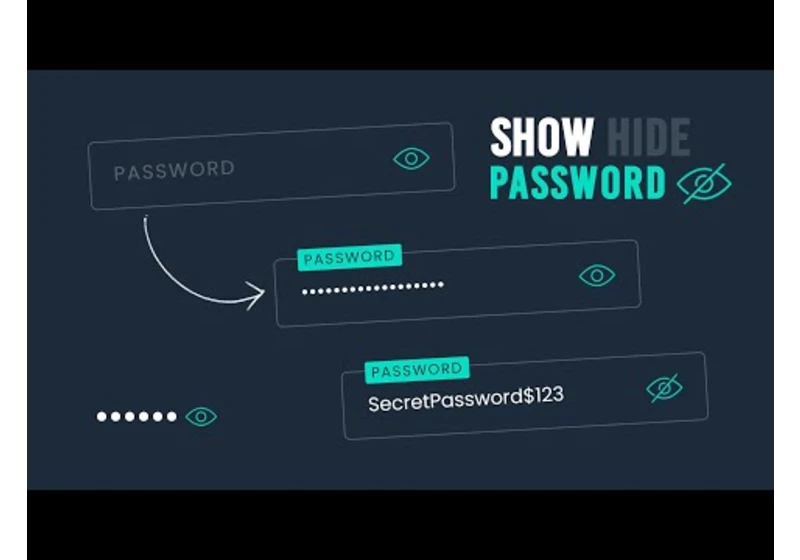 Show Hide Password with Floating Input Placeholder Text Animation | Html CSS & Javascript