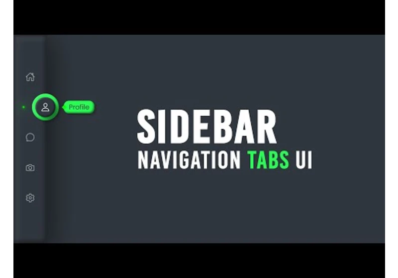 Sidebar Navigation Tabs Menu Design using Html CSS & Javascript