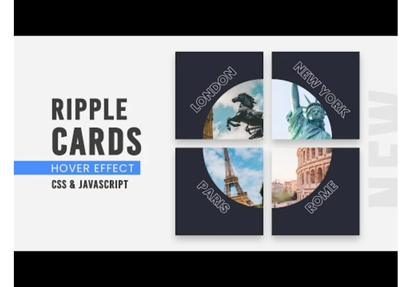 Ripple Card Hover Effects on Mousemove | CSS & Javascript