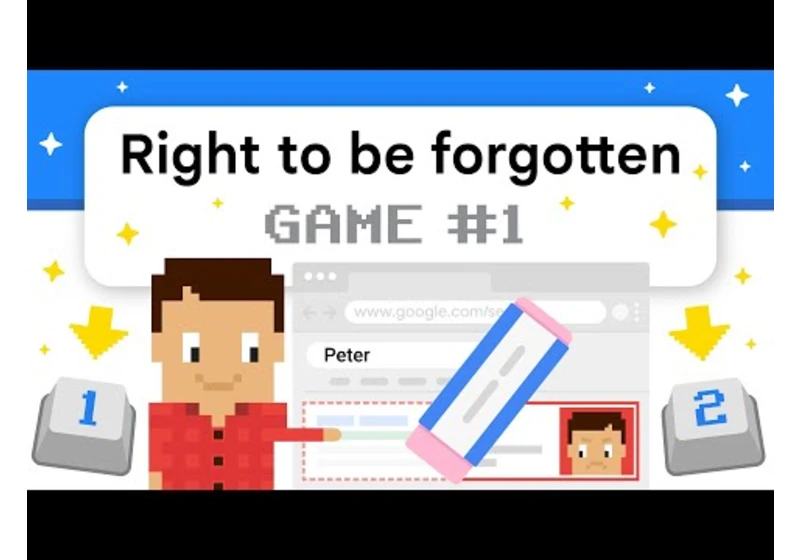 Right to be forgotten interactive video game: Round 1 - Peter