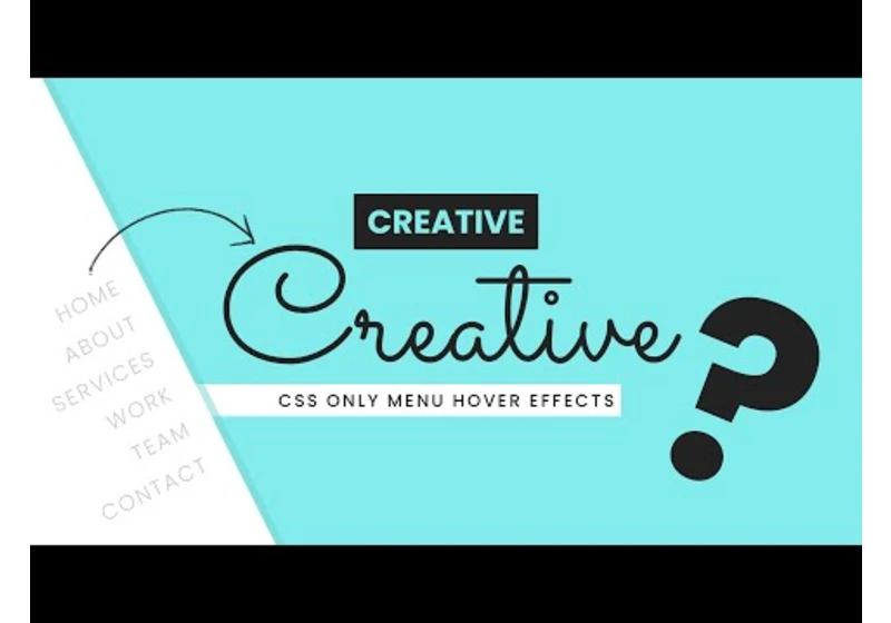 CSS Only Creative Menu Hover Effects