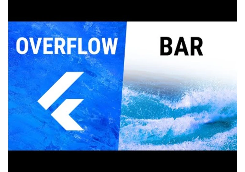 Flutter OverflowBar Widget