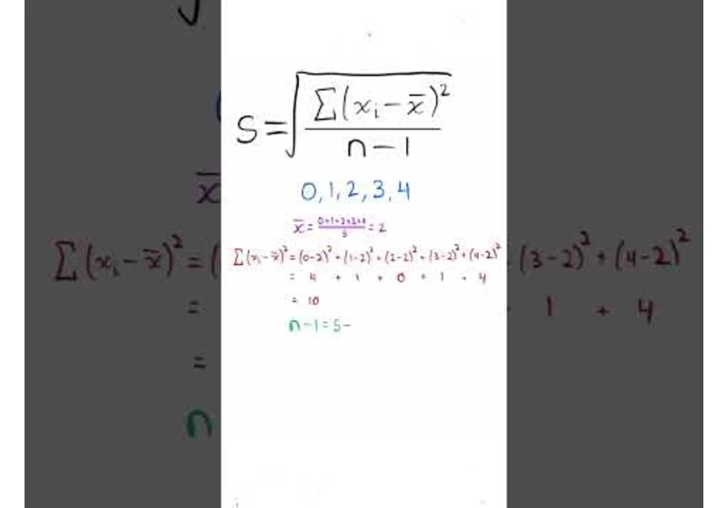 How to Find Sample Standard Deviation