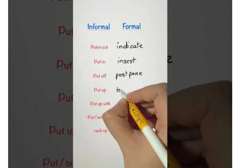 Informal vs Formal