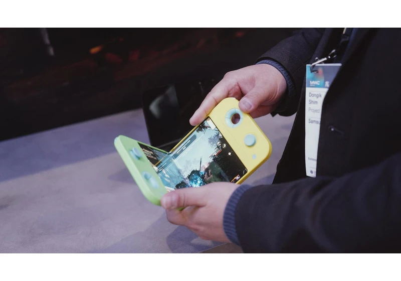 Samsung Shows Off Quirky Pincer Phone, Folding Console and Flexi Briefcase Concepts