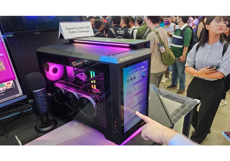  AI-focused MSI desktop has a 1080p touch screen built into the front of its chassis 