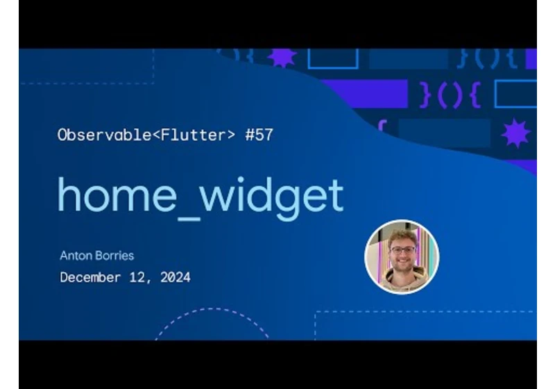 home_widget | Observable Flutter #57