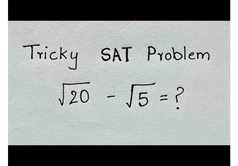 Tricky SAT Math Problem | You should know this !!