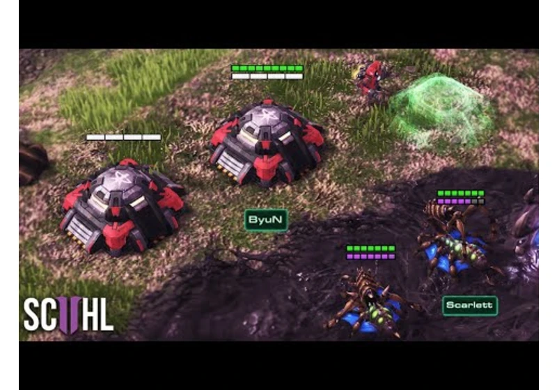 ByuN's DOUBLE BUNKER RUSH - Starcraft 2: ByuN vs. Scarlett