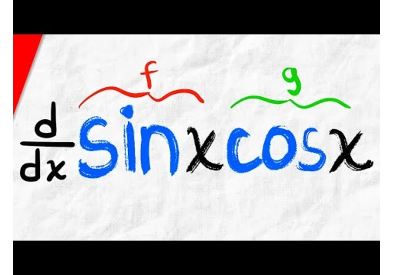 Derivative of sinxcosx with Product Rule | Calculus 1 Exercises