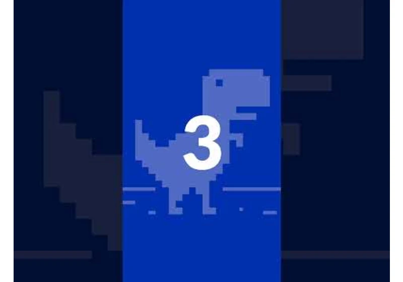 Play the Dinosaur Game in Google Chrome #shorts