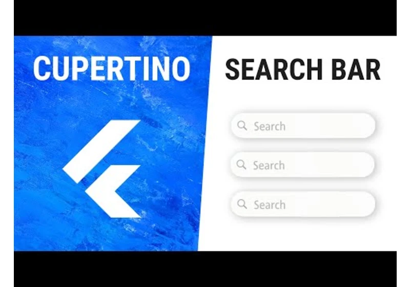 Flutter CupertinoSearchTextField Widget