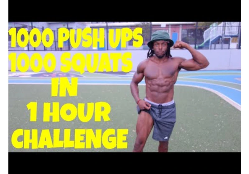 1000 PUSH UPS AND 1000 SQUATS IN 1 HOUR CHALLENGE - Shredda | That's Good Money