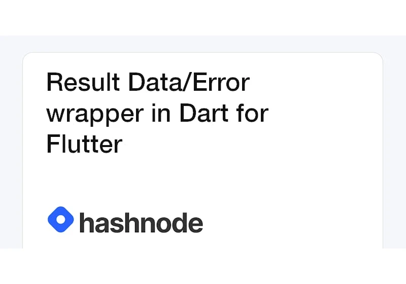 Result Data/Error wrapper in Dart for Flutter