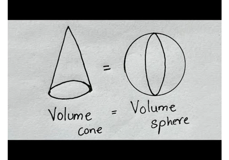 Math olympiad Question for grades 4 - 8 | volume of cone is same as volume of sphere.