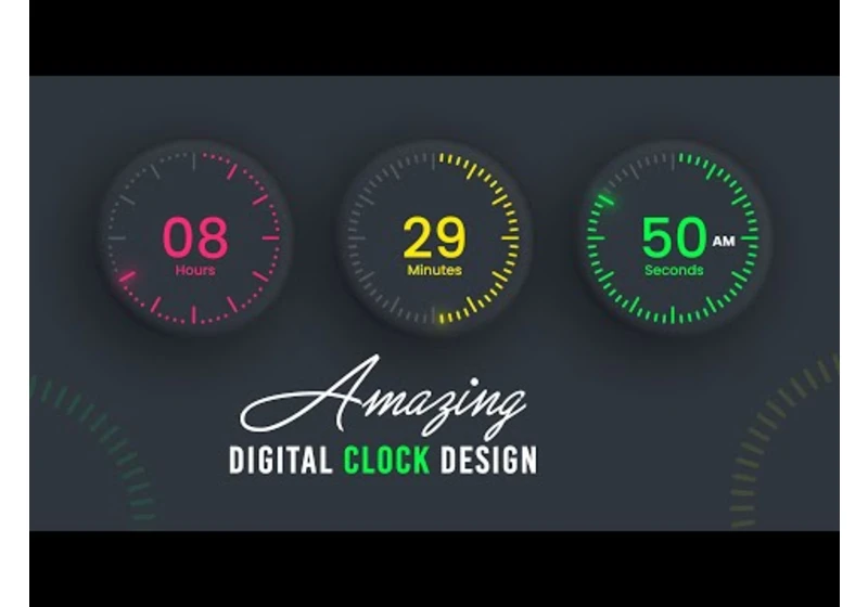 How to Create Working Digital Clock in Html CSS & Javascript