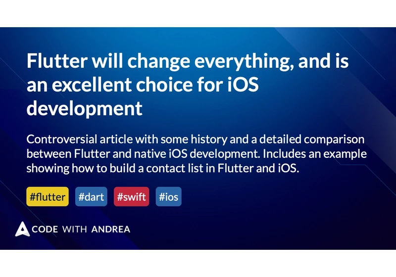 Flutter will change everything, and is an excellent choice for iOS development