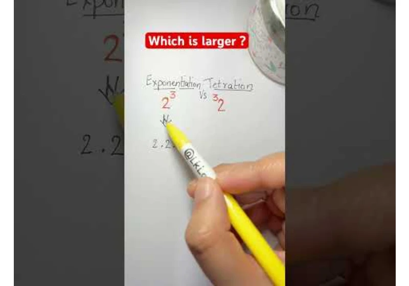 Which is larger ? Exponentiation vs Tetration