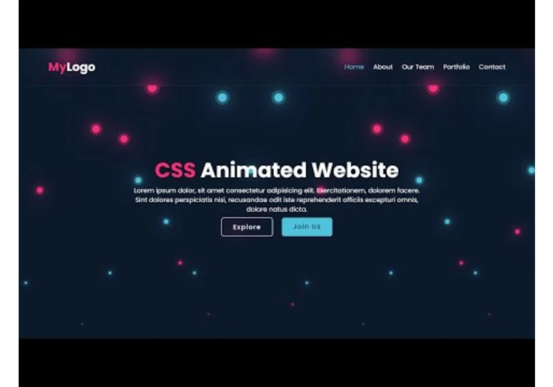 How to Make Animated Website using Html and CSS