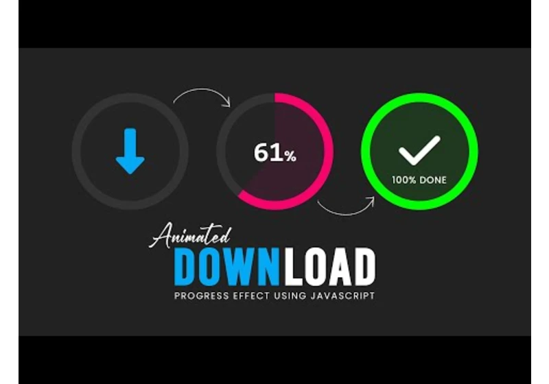 Animated Download Button with Progress Animation | Advanced Javascript Project