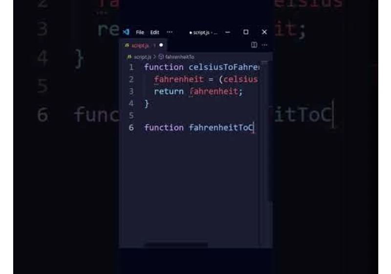 JavaScript Tutorial – Celsius to Fahrenheit