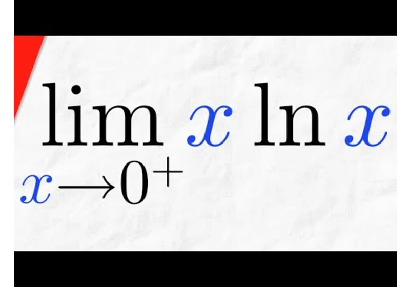 Limit of x*lnx as x approaches 0 | Calculus 1 Exercises