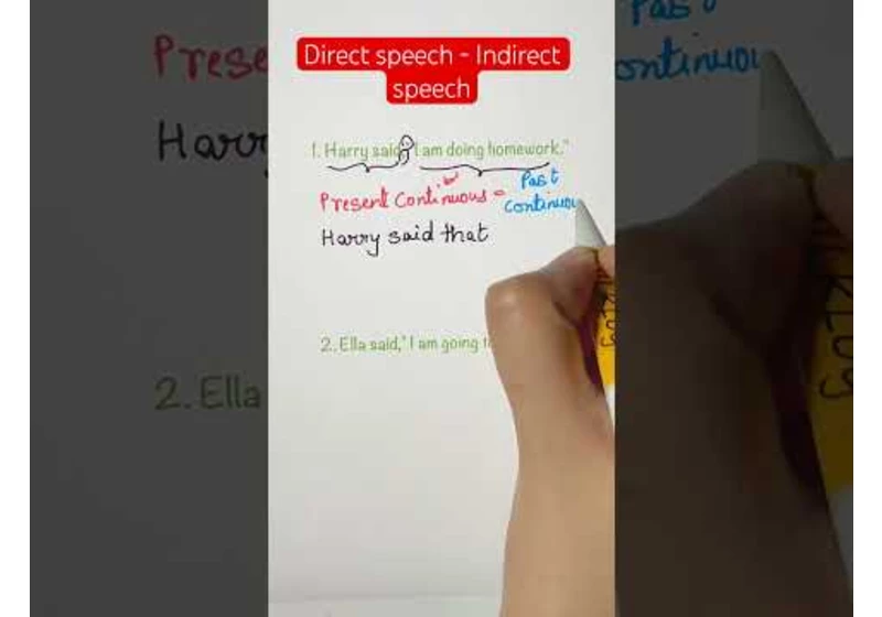 Direct speech - Indirect speech