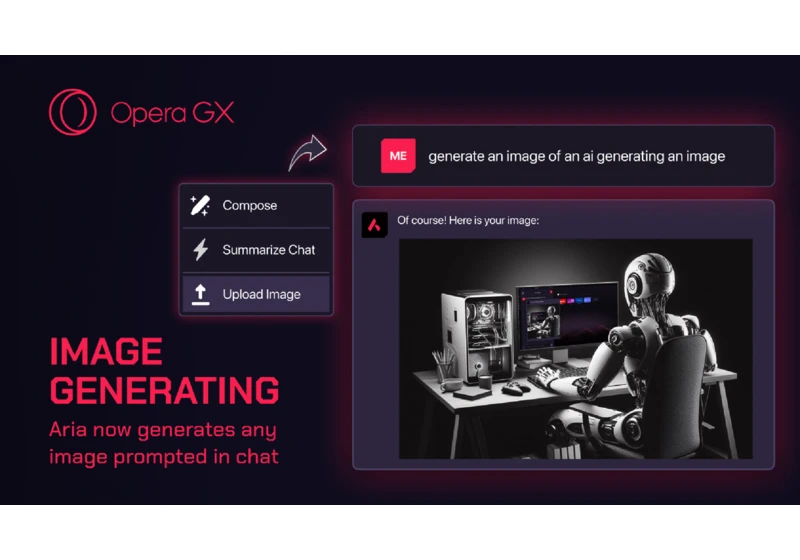  Opera's Aria AI assistant's big upgrade makes images, talks out loud, and summarizes chats 