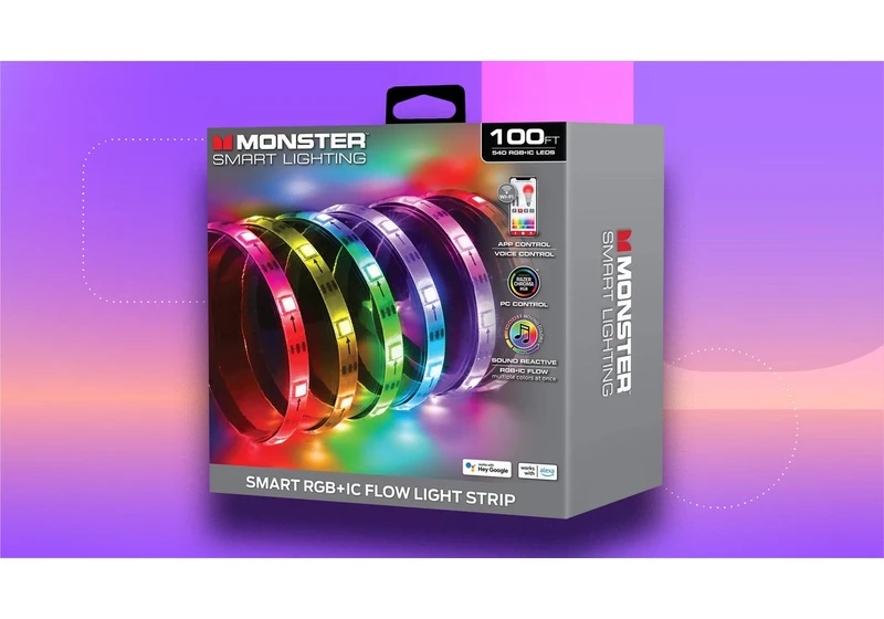 Get Monster's 100-Foot Smart LED Light Strip for Just $18 Today