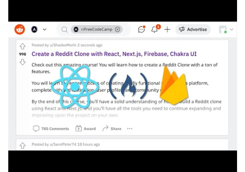 Code a Reddit Clone with React, Next.js, Firebase v9, Chakra UI – Full Course