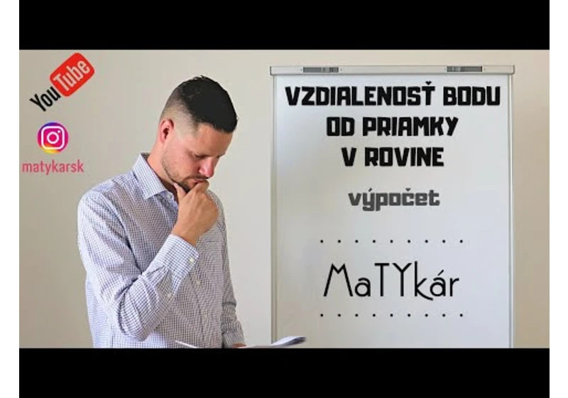 VZDIALENOSŤ BODU OD PRIAMKY V ROVINE | analytická geometria - výpočet