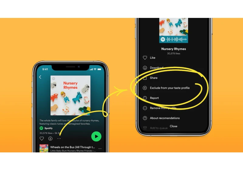 Spotify lets you rid recommendations of nursery rhymes and friends' crap playlists