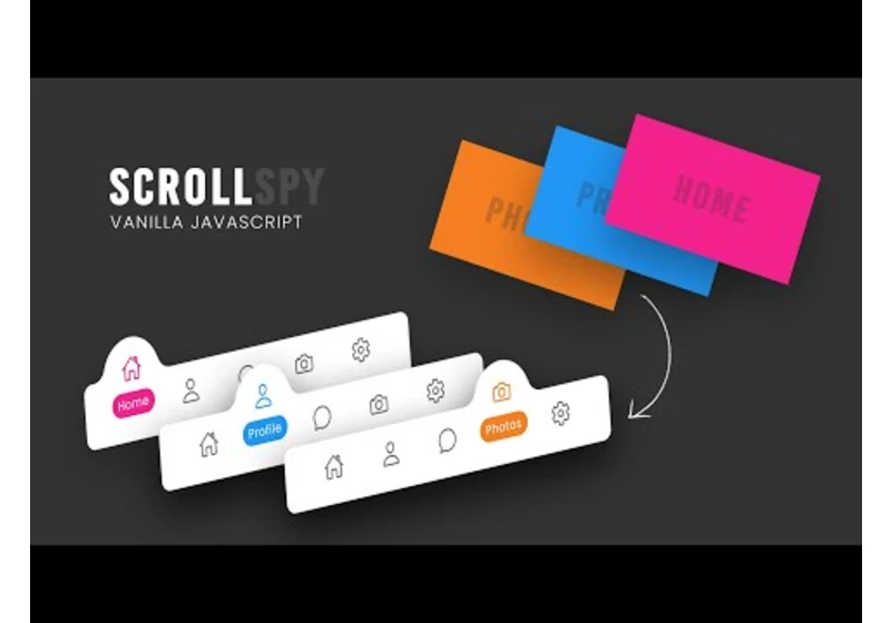 Scrollspy | Active Icon Navigation Menu on Page Scroll using CSS & Javascript