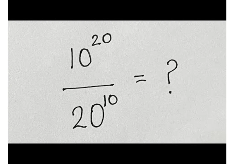 Chinese | Division of Powers of different bases and exponents | Math Olympiad