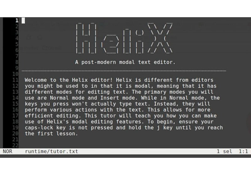 Helix: nový modální textový editor inspirovaný Vimem a Kakoune