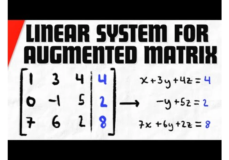 Write the Augmented Matrix as a Linear System | Linear Algebra Exercises