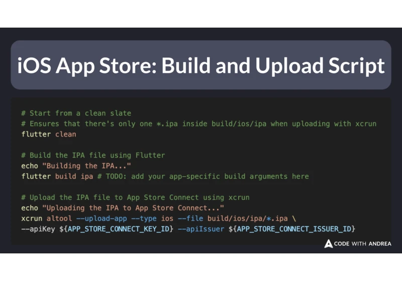 iOS App Store: Build and Upload Script