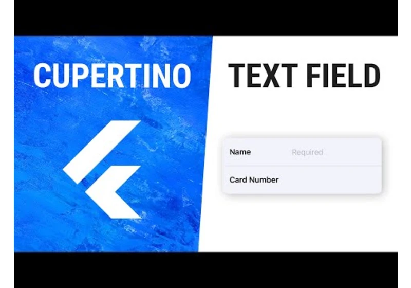 Flutter CupertinoTextField Widget