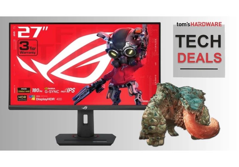  Asus' 5-Star ROG Strix 27-inch QHD XG27ACS 180Hz gaming monitor drops to $199 — with Monster Hunter: Wilds for free 