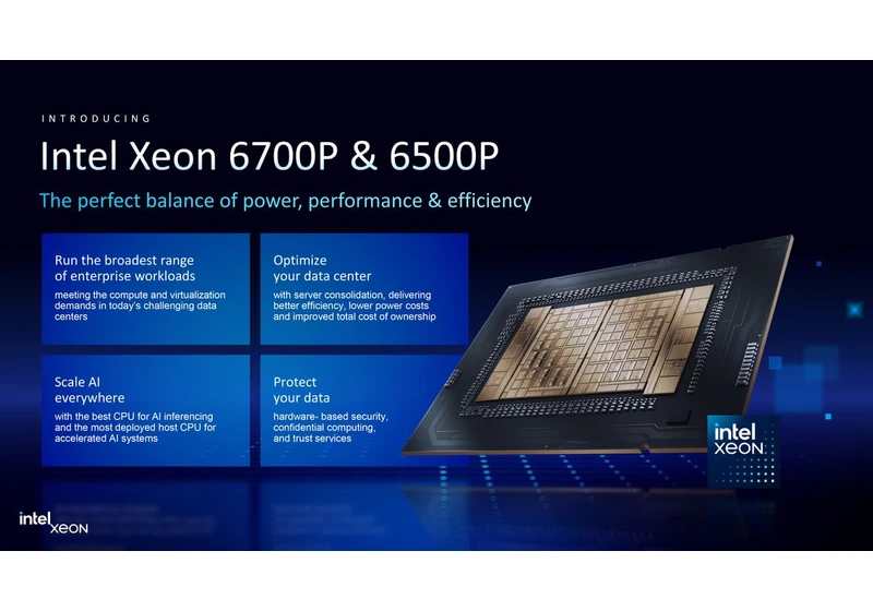  Intel launches Xeon 6500/6700 processors with performance cores 