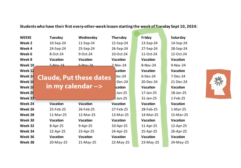 Anthropic Claude 3.5 can create icalendar files, so I did this