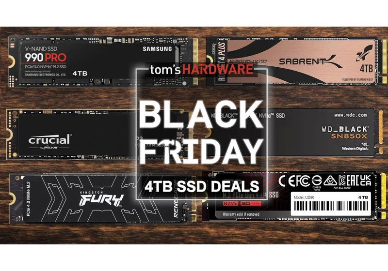  Black Friday 4TB SSD deals start at $0.05 per GB, include speedy PCIe 4 and PCIe 5 drives 