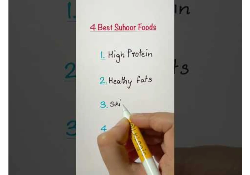 4 Best suhoor Foods